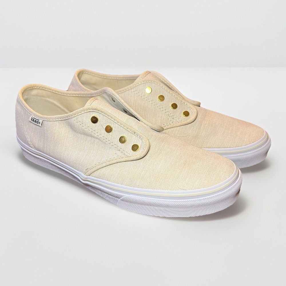 Vans Camden‎ Sud Gore Textile Slip-Ons Womens US 10 Linen Gold Studs